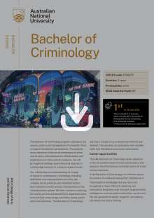 Bachelor of Criminology flyer