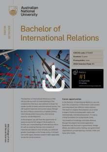 Bachelor of International Relations flyer