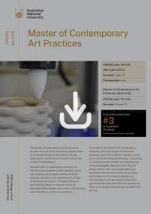 Master of Contemporary Art Practices flyer