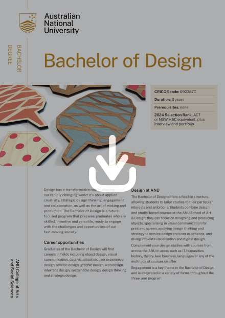 Bachelor of Design flyer