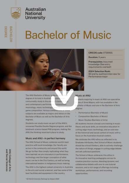 Bachelor of Music flyer