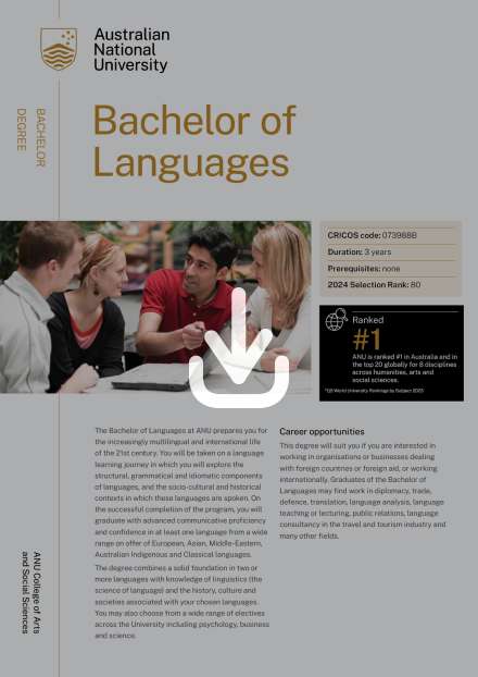 Bachelor of Languages flyer