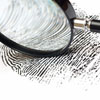Fingerprint and magnifying glass