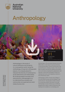 ANU Anthropology flyer