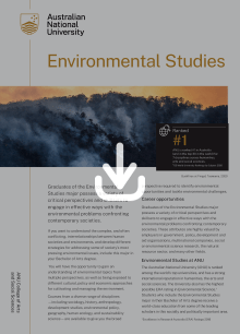 ANU Environmental Studies flyer