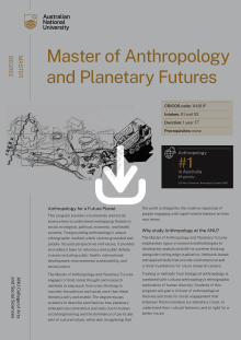 Cover of Master of Anthropology and Planetary Futures