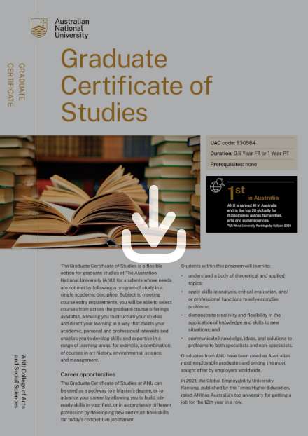 Graduate Certificate of Studies flyer