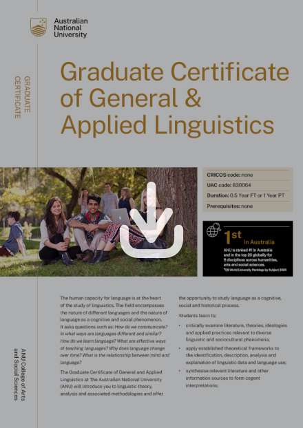 Graduate Certificate of Middle Eastern and Central Asian Studies flyer
