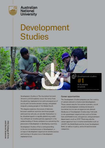 Development Studies discipline flyer