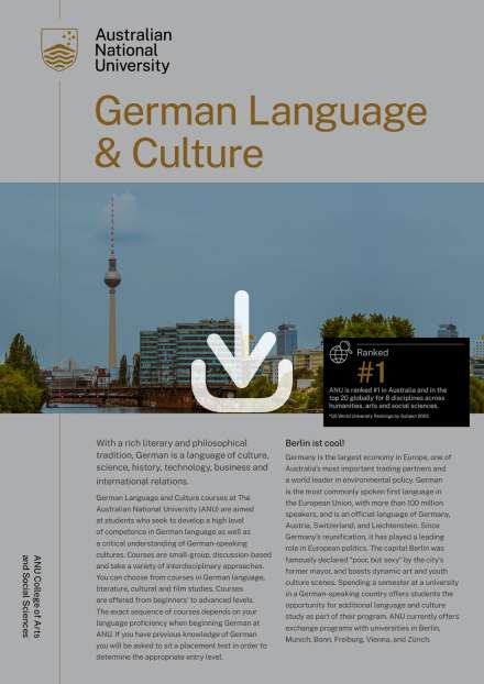 German Language and Culture flyer