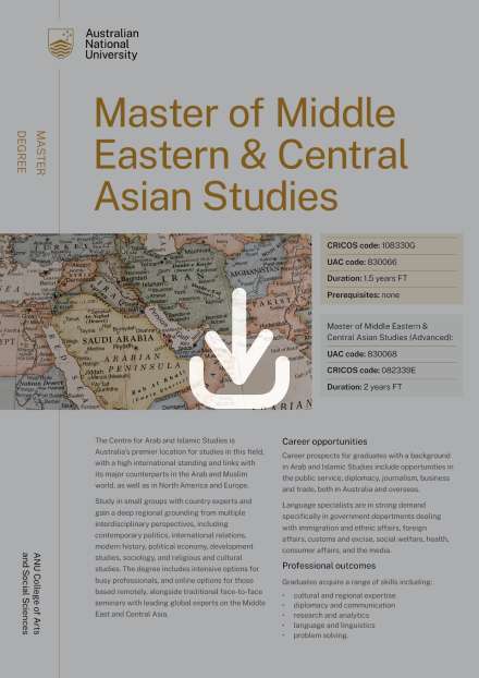 Master of Middle Eastern and Central Asian Studies flyer