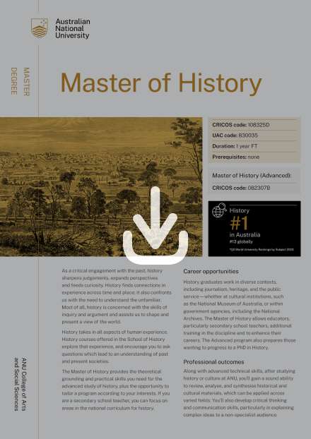 Master of History flyer