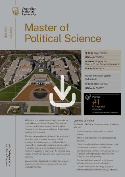 Master of Political Science flyer