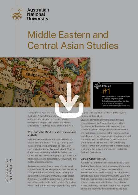 Middle Eastern and Central Asian Studies flyer