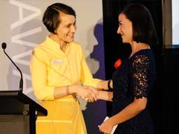Jessa Rogers receiving her award