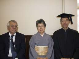 A Japanese student and his parents