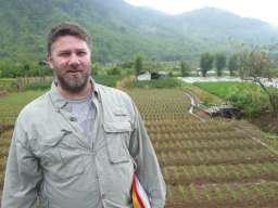 Dr Geoff Kushnick doing field research in Indonesia