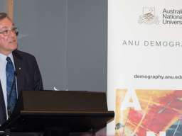 Professor Peter McDonald, head of the Demography bewtween 1996 and 2013, at the School's launch