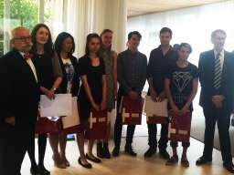The Ambassador with the 2015 Swiss Prize awardees