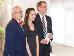 Martyna Judd with the Ambassador and Professor Young