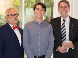 Anton Conos with the Ambassador and Professor Young