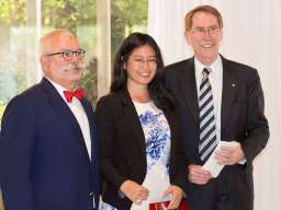 Emily La with the Ambassador and Professor Young