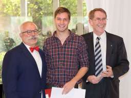 Timothy Dalziel with the Ambassador and Professor Young