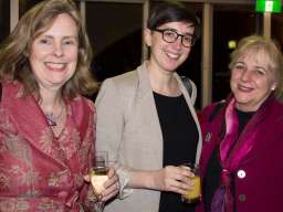Assoc. Prof. Fiona Jenkins (School of Philosophy, left), Dr Rachael Brow & CASS Dean Prof. Rae Frances
