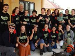 Sam Hartley (second from left back row), Patrick Guinness (furthest back), Asha (third from right front row)