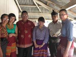 Asha Naznin with members of her host family