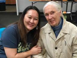 Nicky Kim-McCormack with Dr Jane Goodall