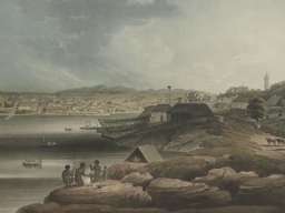 A view of Sydney Cove, New South Wales /​ drawn by E. Dayes from a picture painted at the colony, engraved by F. Jukes