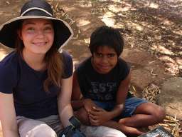 Marian with Dakota, during a break from an authorisation meeting.
