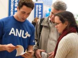 CASS Student Ambassador Alex Cox shares his experience with a prospective student 