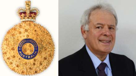  Professor Adam Graycar AM and the Order of Australia medal. Images: Governor General/Flinders University
 