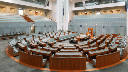  Australia's House of Representatives, where the national government is formed
 