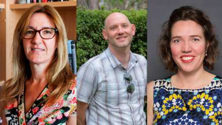  From left, Dr Deirdre Howard-Wagner, Dr Matthew Kopec, and Dr Katherine Carroll
 