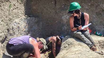  Student Coco James on site. Image: ANU
 