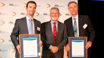  From left, Professor Darren Halpin, Professor Peter Shergold (National President of IPAA), and Emeritus Professor John Warhurst. Image courtesy: IPAA  