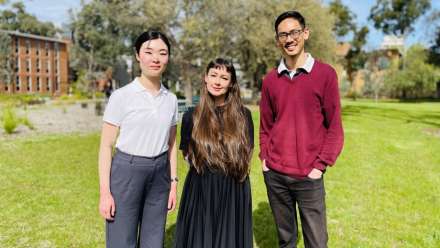 Angela Gao, Jenny Munt and James Edgar Lim. Photo: Neha Attre