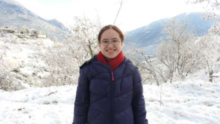  Katherine Prouting (Bachelor of Classics Hons, '16) near Mt Parnasos, Greece
 