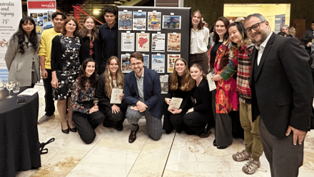 The winners of the poster-making competition. Photo by Neha Attre
