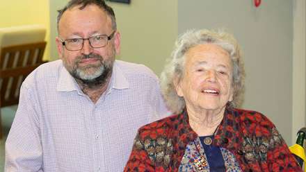  Luise Hercus and her son Iain Hercus.
 