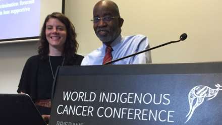  Dr Naomi Priest, winner of a NHMRC fellowship, and Prof David R Williams. Image: Supplied
 