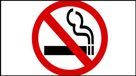  'No smoking' symbol.
 