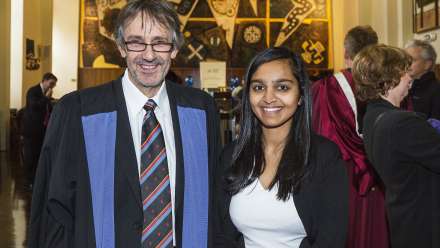  CASS Interim Dean, Professor Paul Pickering, with Zoya Patel, founder of Feminartsy arts and literature site, CASS alumnus and our luncheon guest speaker.
 