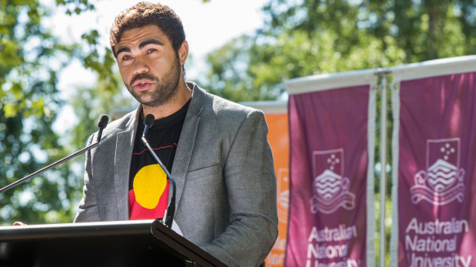 Young Indigenous Alumni of the Year, Robbie Williams. Image: Stuart Hay/ANU