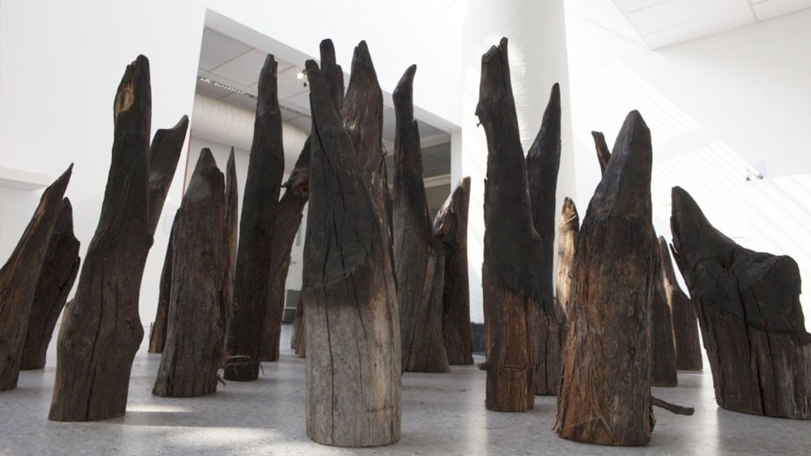 Artwork on display at the ANU School of Music created by students who've travelled to the Bundian Way on the South Coast of NSW. Photo: Edwina Wright, ANU
 