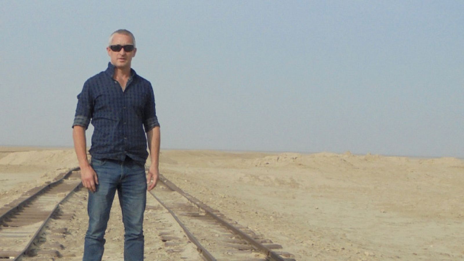 Damian Doyle at an archaeological site near Najaf, Iraq, in April 2016. Image: Supplied