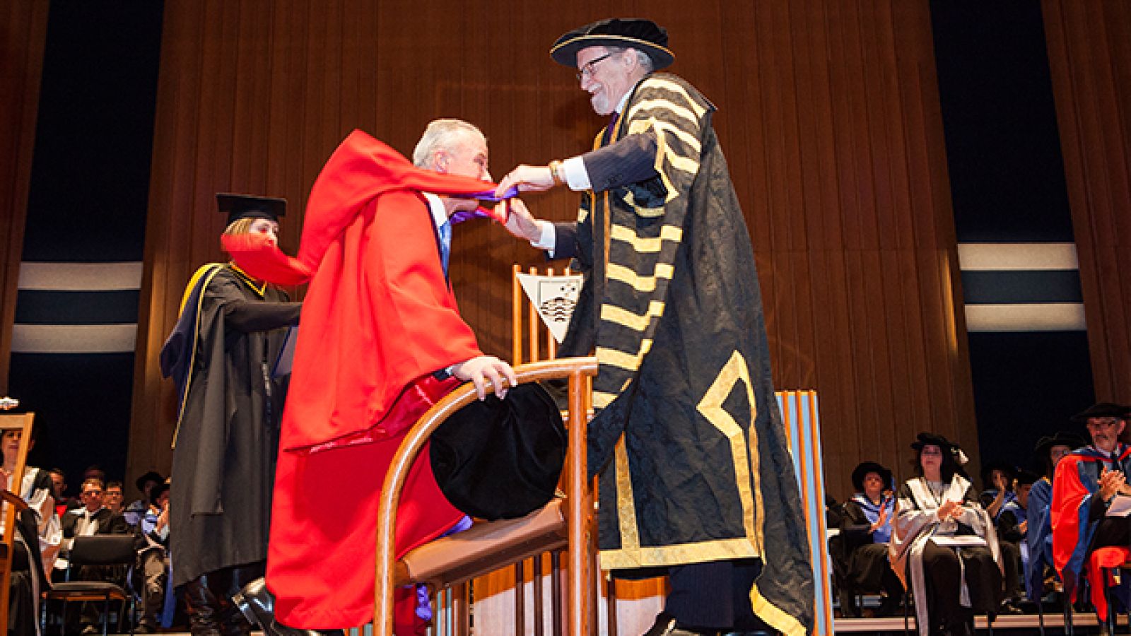  Dr Brendan Nelson receives his Honorary Doctorate. Image: Stuart Hay, ANU
 